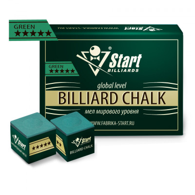 Мел Startbilliards 5 звезд зеленый (12шт)